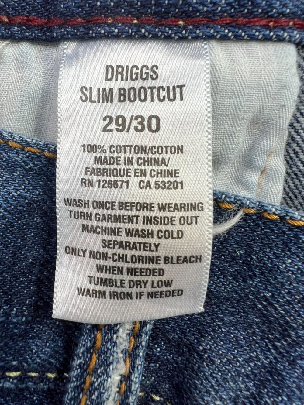 Aeropostale Men's Driggs Slim Bootcut Jeans Distressed Denim Size 29x30 Blue - Picture 4 of 8